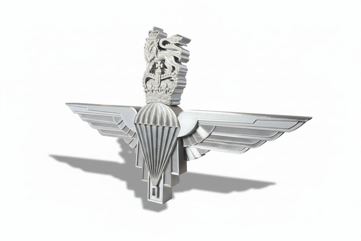 Parachute Regiment 3D Printed Cap Badge Queen's Crown - Precision Military Emblems