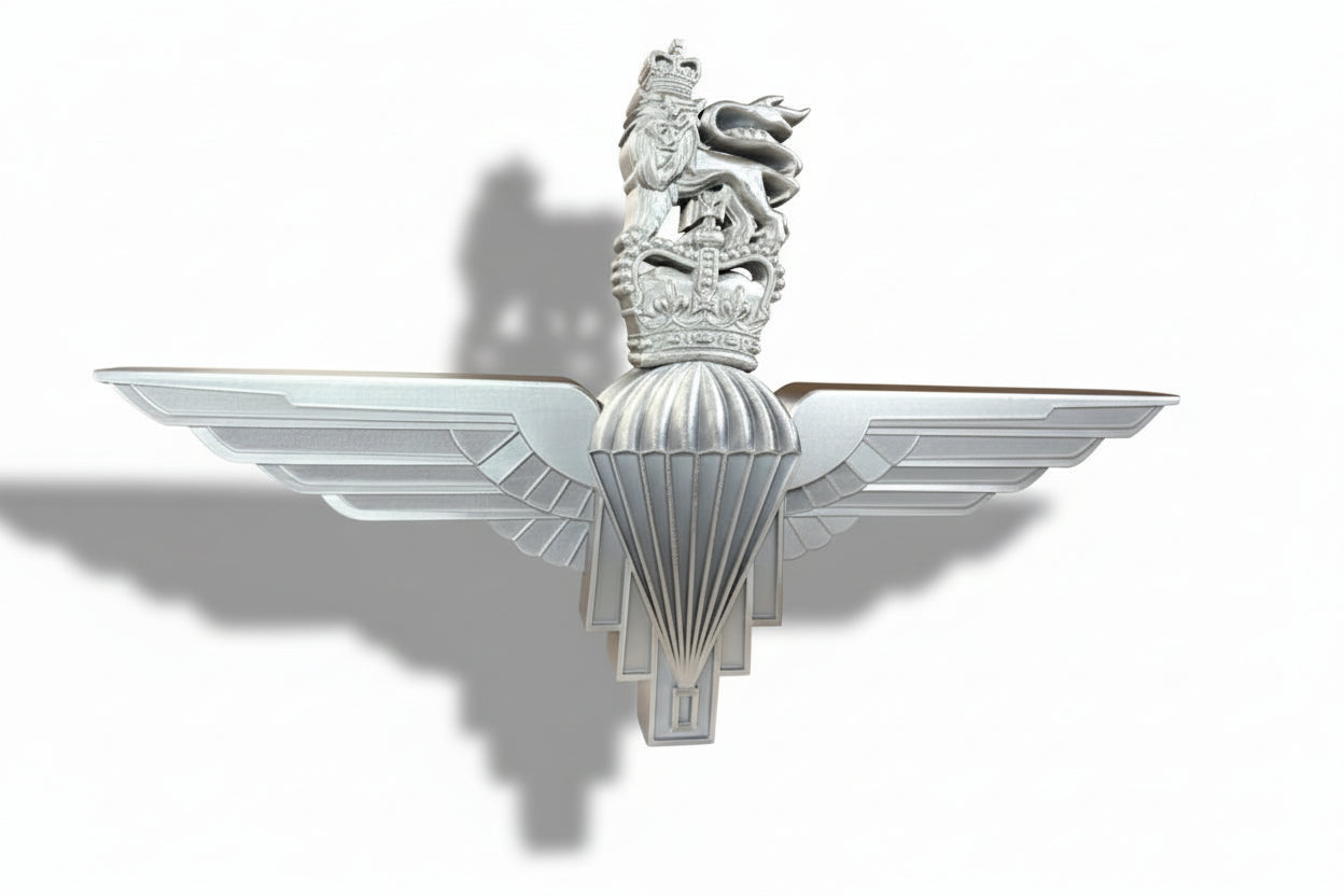 Parachute Regiment 3D Printed Cap Badge Queen's Crown - Precision Military Emblems