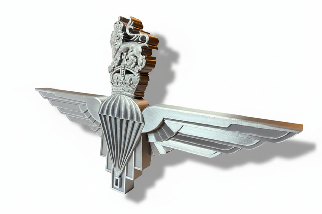 Parachute Regiment 3D Printed Cap Badge King's Crown - Precision Military Emblems