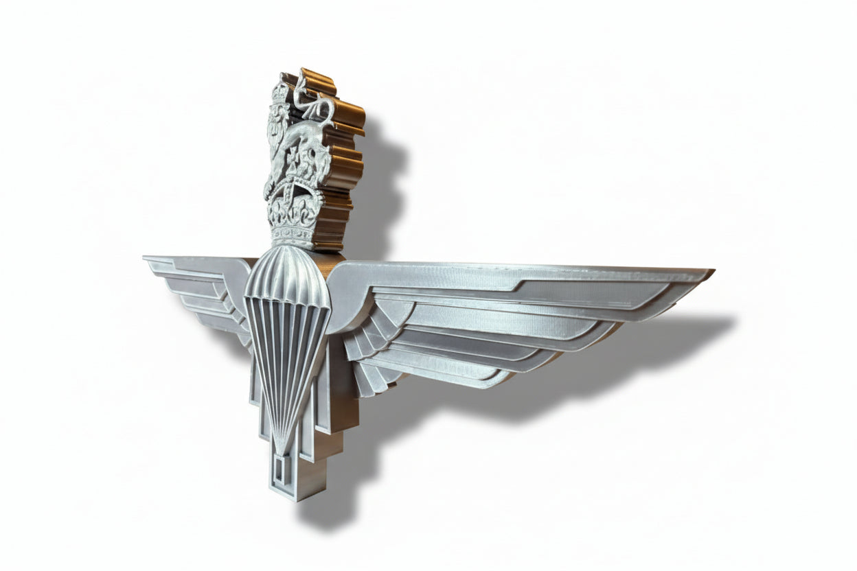 Parachute Regiment 3D Printed Cap Badge King's Crown - Precision Military Emblems