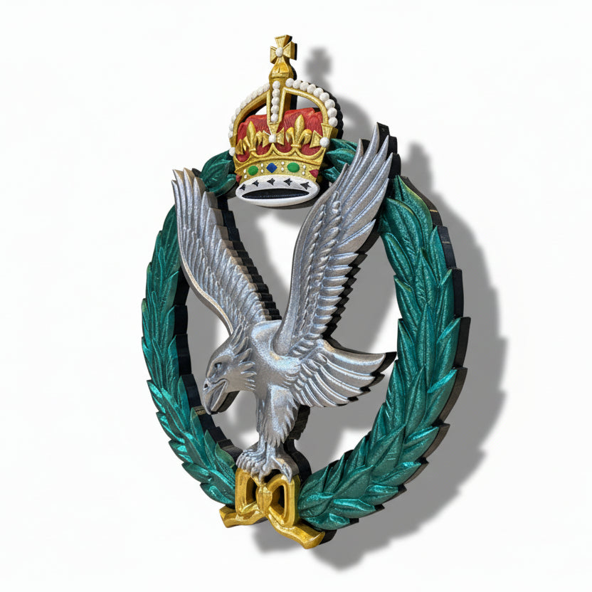 Army Air Corps 3D Printed Cap Badge King's Crown - Precision Military Emblems