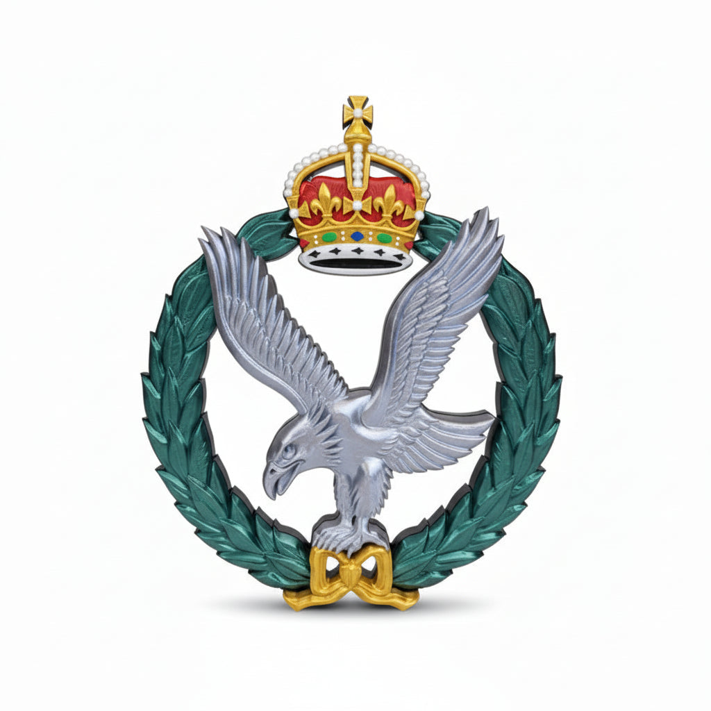 Army Air Corps 3D Printed Cap Badge King's Crown - Precision Military Emblems