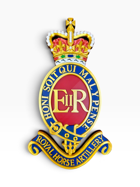 3rd Regiment Royal Horse Artillery (3RHA) 3D Printed Cap Badge in Full Colour - Precision Military Emblems