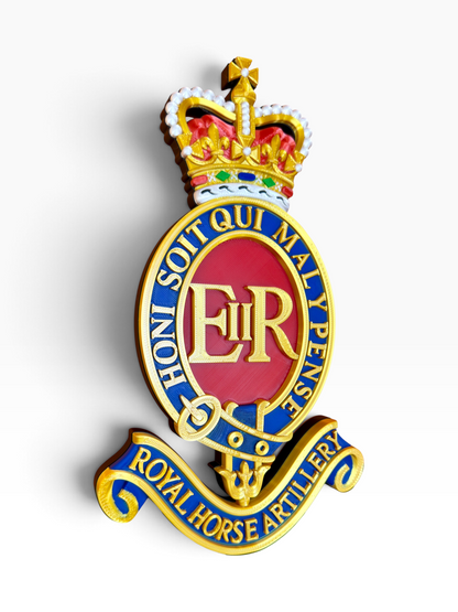 3rd Regiment Royal Horse Artillery (3RHA) 3D Printed Cap Badge in Full Colour - Precision Military Emblems