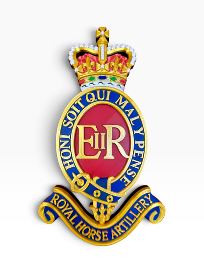 3rd Regiment Royal Horse Artillery (3RHA) 3D Printed Cap Badge in Full Colour - Precision Military Emblems