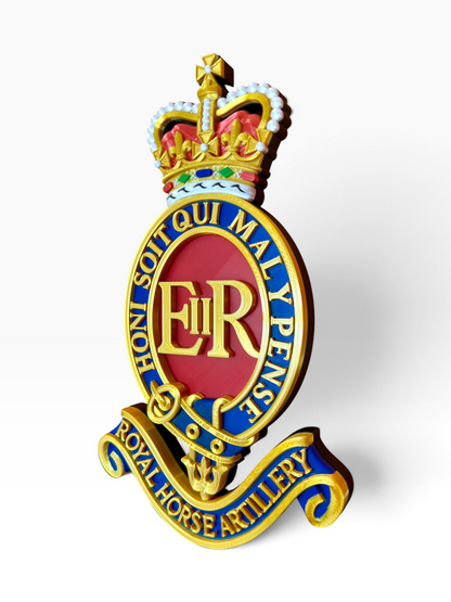 3rd Regiment Royal Horse Artillery (3RHA) 3D Printed Cap Badge in Full Colour - Precision Military Emblems