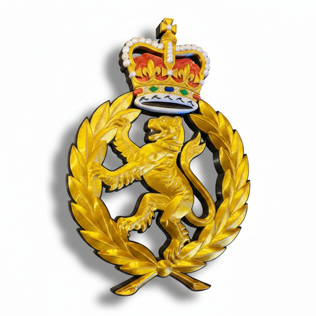 Women's Royal Army Corps 3D Printed Cap Badge - Precision Military Emblems