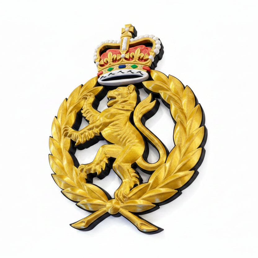 Women's Royal Army Corps 3D Printed Cap Badge - Precision Military Emblems