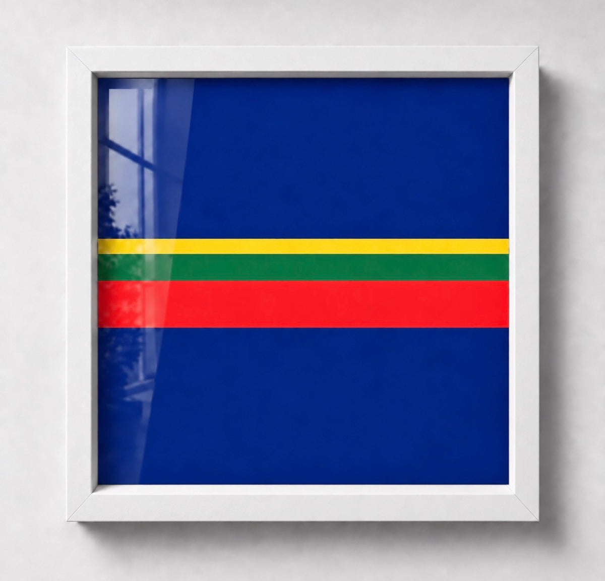 Royal Marines Queen's Crown military emblem display frame designed for the 3D Globe and Laurel badge