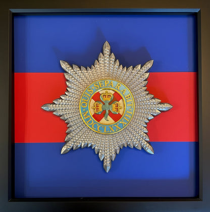 3D Printed Irish Guards Cap Badge Display Frame - Precision Military Emblems