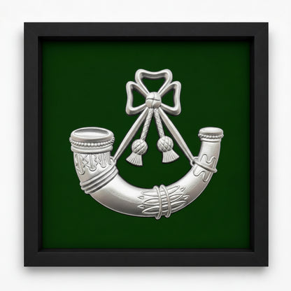 3D Printed Light Infantry Cap Badge Display Frame - Precision Military Emblems