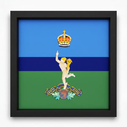 3D Printed Royal Corps of Signals Cap Badge Display Frame – King's Crown - Precision Military Emblems