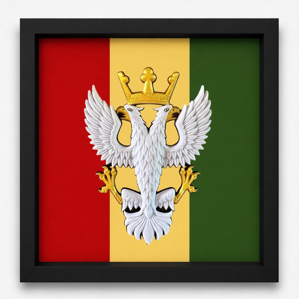 3D Printed Mercian Regiment Cap Badge Display Frame - Precision Military Emblems