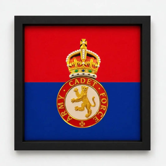 3D Printed Army Cadet Force King's Crown Display Frame - Precision Military Emblems