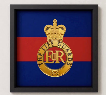 3D Printed Life Guards Queen's Crown Cap Badge Display Frame - Precision Military Emblems