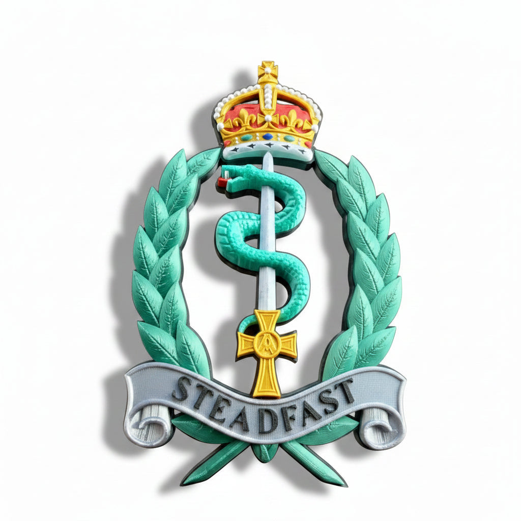 Royal Army Medical Service 3D Printed Cap Badge - Precision Military Emblems