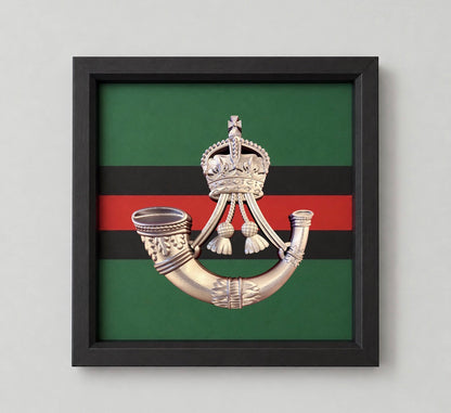 3D Printed Rifles Cap Badge Display Frame — King's Crown - Precision Military Emblems 