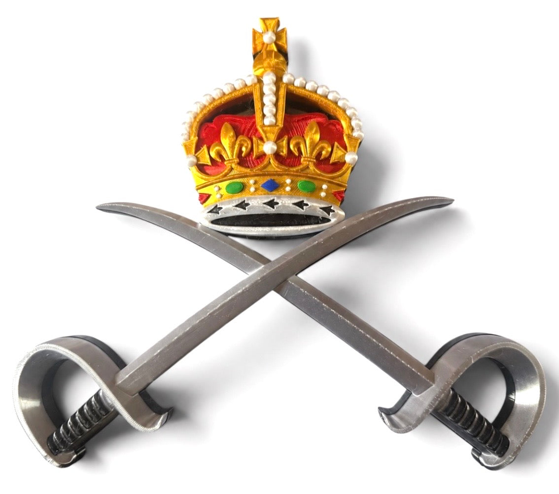 Royal Army Physical Training Corps (RAPTC) 3D Printed Cap Badge – King's Crown - Precision Military Emblems 