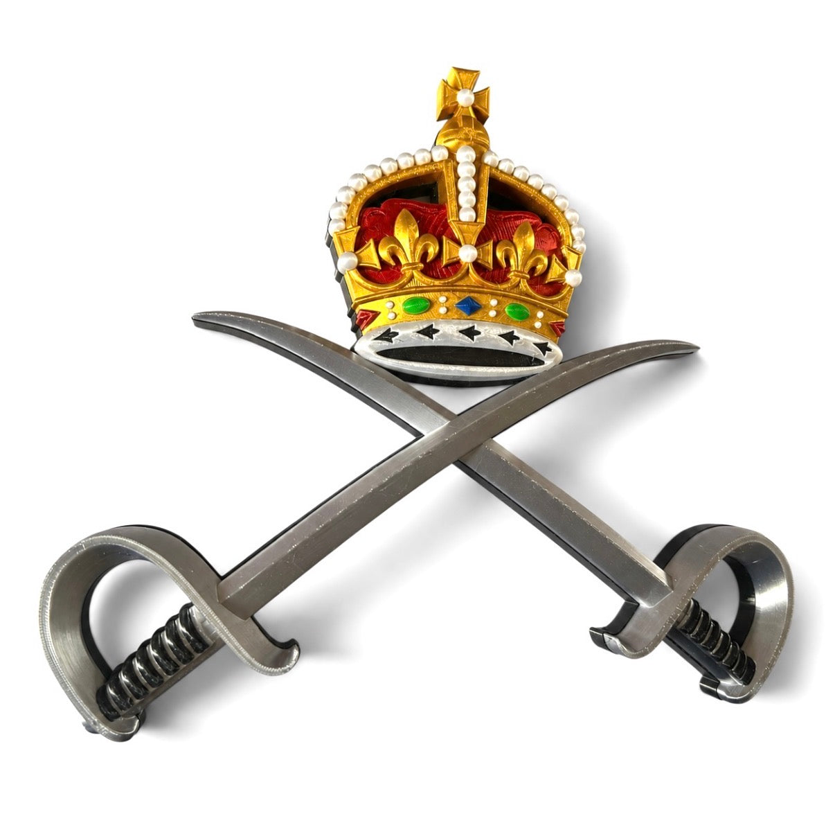 Royal Army Physical Training Corps (RAPTC) 3D Printed Cap Badge – King's Crown - Precision Military Emblems 