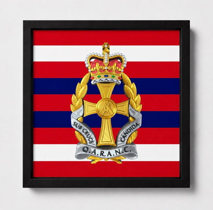 Queen Alexandra's Royal Army Nursing Corps Queen's Crown Cap Badge Display Frame | Officially Licensed - Precision Military Emblems 