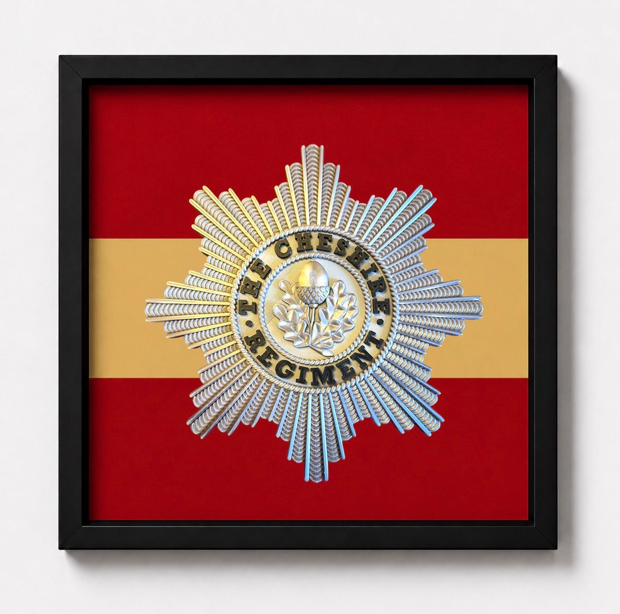 Cheshire Regiment Cap Badge Display Frame | Officially Licensed - Precision Military Emblems 