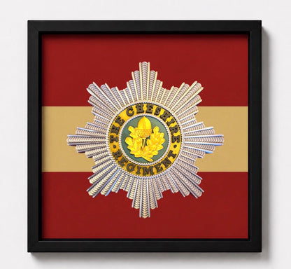 Cheshire Regiment Cap Badge Display Frame | Full Colour - Precision Military Emblems 