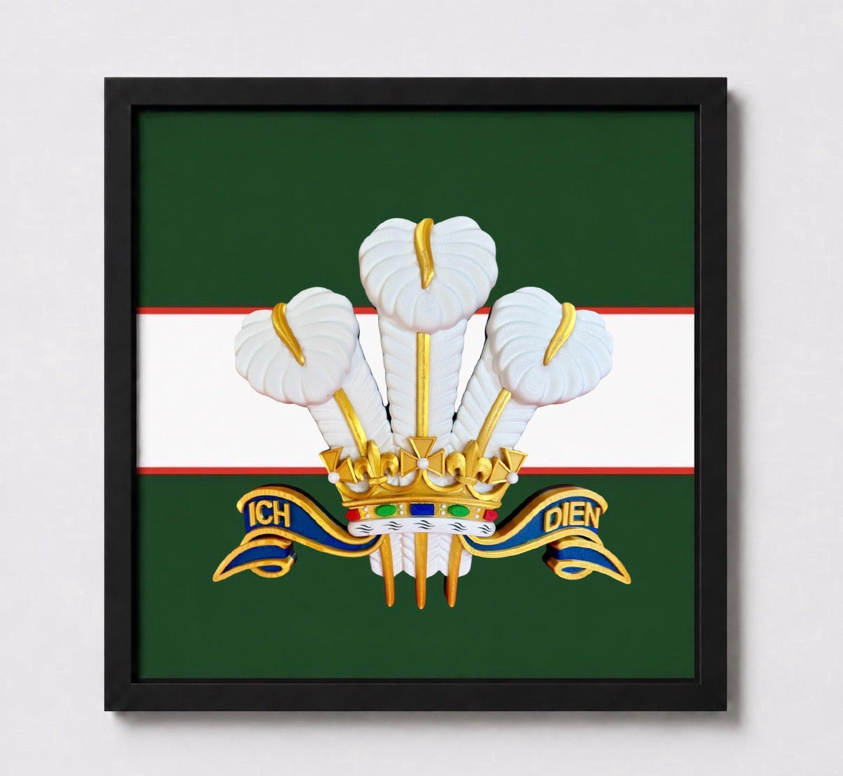 Royal Regiment of Wales Cap Badge Display Frame - Precision Military Emblems 