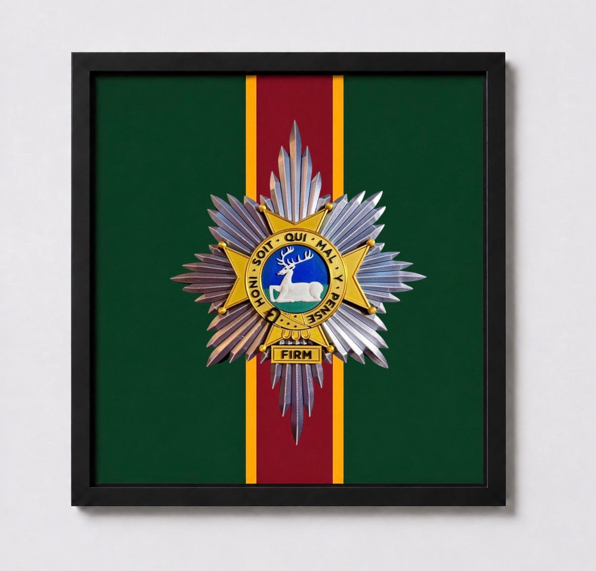 Worcestershire and Sherwood Foresters Cap Badge Display Frame - Preciion Military Emblems 