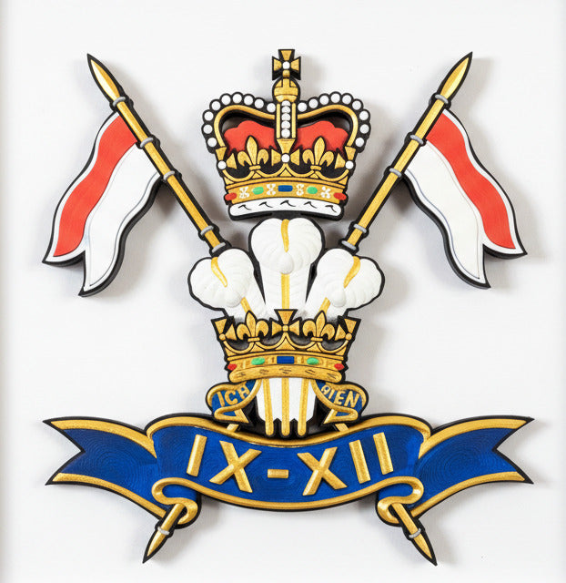 9th/12th Royal Lancers (Prince of Wales) 3D Printed Cap Badge - Precision Military Emblems