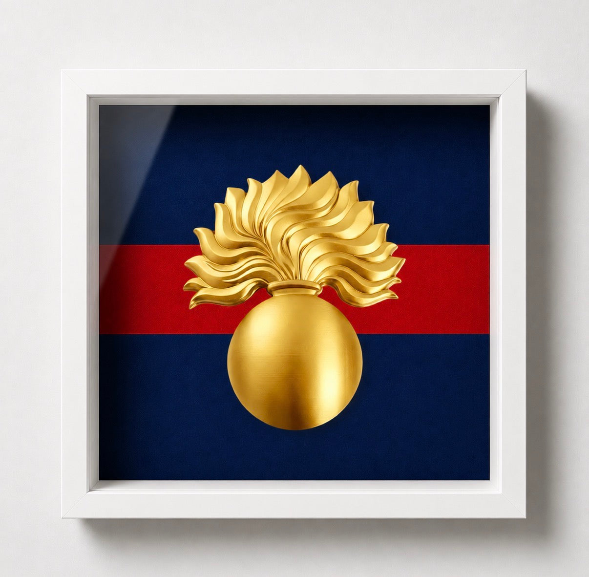 Grenadier Guards Grenade Cap Badge Display Frame - Precision Military Emblems 