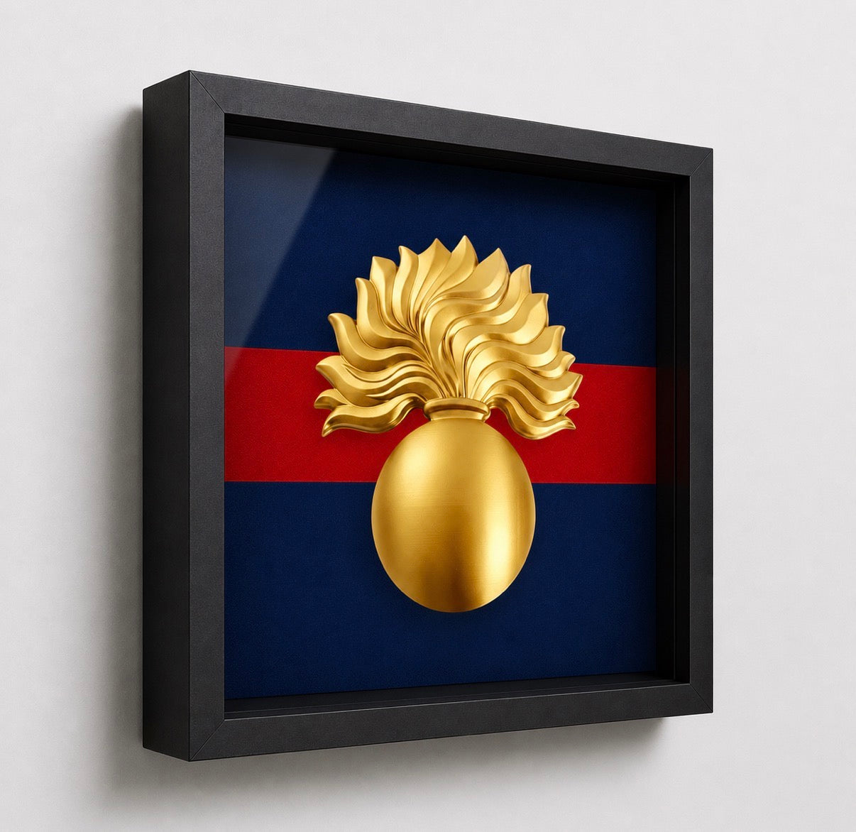 Grenadier Guards Grenade Cap Badge Display Frame - Precision Military Emblems 