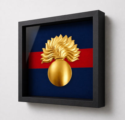 Grenadier Guards Grenade Cap Badge Display Frame - Precision Military Emblems 