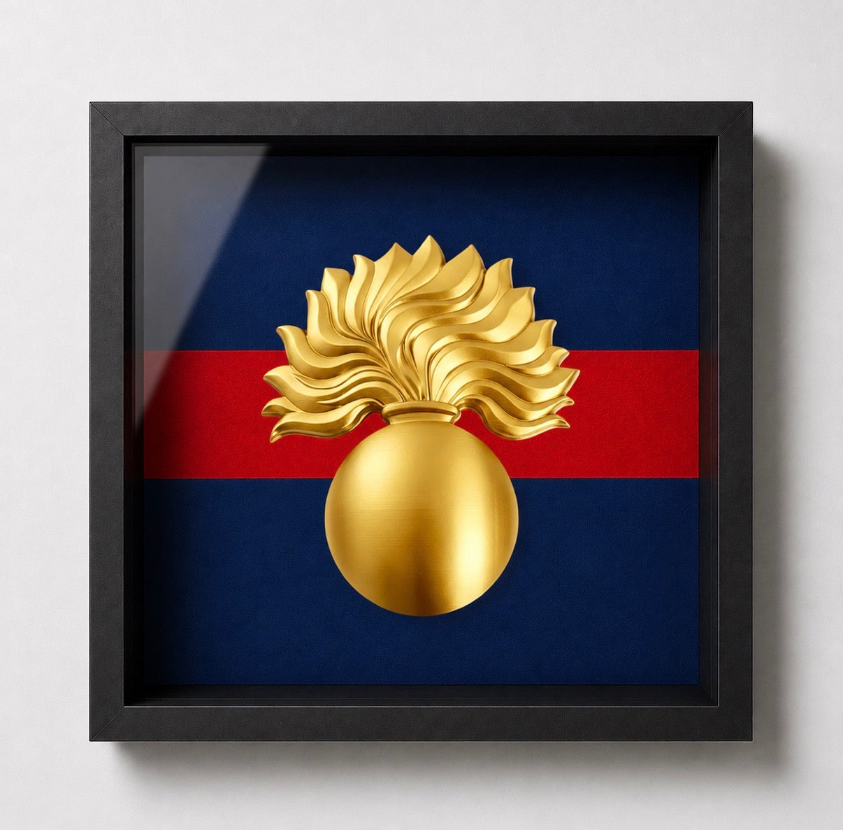 Grenadier Guards Grenade Cap Badge Display Frame - Precision Military Emblems 