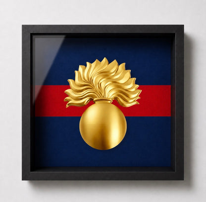 Grenadier Guards Grenade Cap Badge Display Frame - Precision Military Emblems 