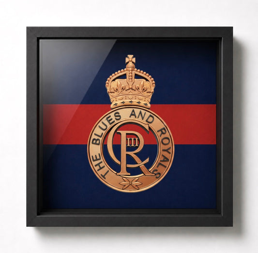 Blues and Royals Cap Badge Display Frame – King's Crown - Precision Military Emblems 