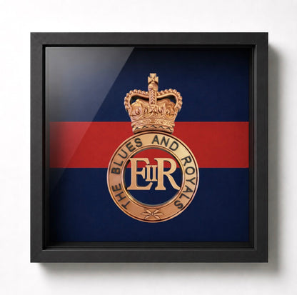 Blues and Royals Cap Badge Display Frame – Queen's Crown - Precision Military Emblems 