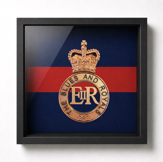 Blues and Royals Cap Badge Display Frame – Queen's Crown - Precision Military Emblems 