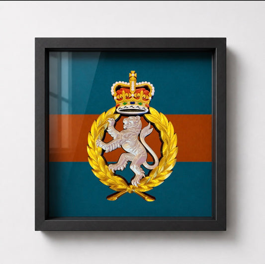 Women's Royal Army Corps Cap Badge Display Frame - Precision Military Emblems 