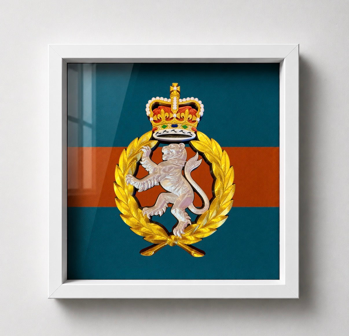 Women's Royal Army Corps Cap Badge Display Frame - Precision Military Emblems 