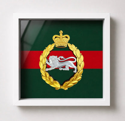 King's Own Royal Border Regiment Regimental Colours Display Frame - Precision Miliary Emblems 