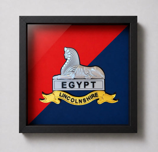 Lincolnshire Regiment Cap Badge Display Frame - Precision Military Emblems 