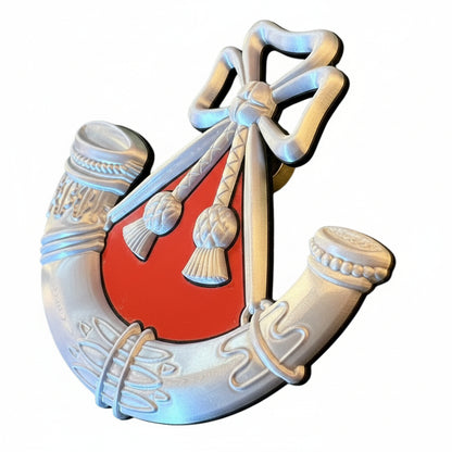 Light Infantry Cap Badge – Red Centre - Precision Military Emblems