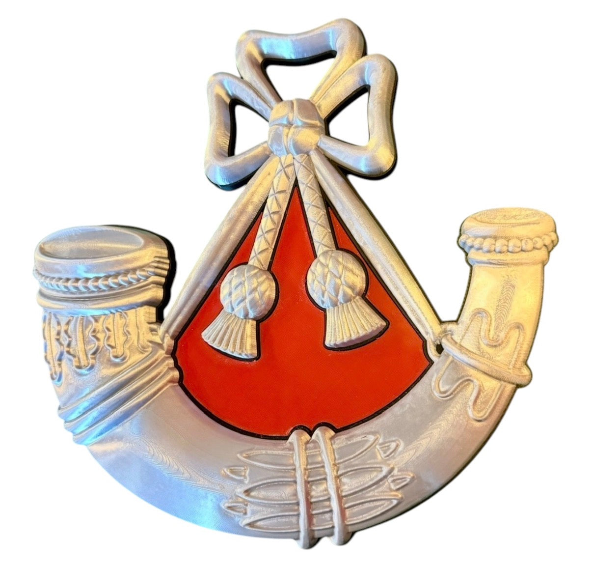 Light Infantry Cap Badge – Red Centre - Precision Military Emblems