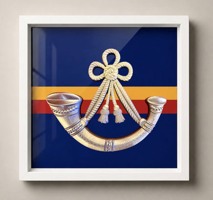 Oxfordshire and Buckinghamshire Light Infantry Cap Badge Display Frame - Precision Military Emblems 