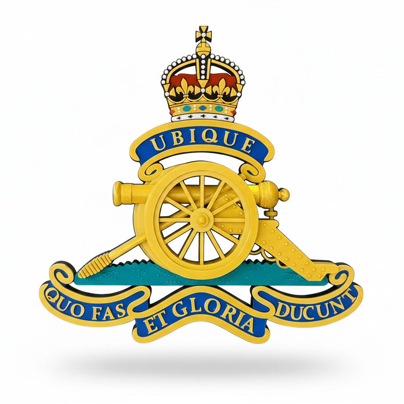 The Royal Regiment Of Artillery Cap Badge Kings Crown