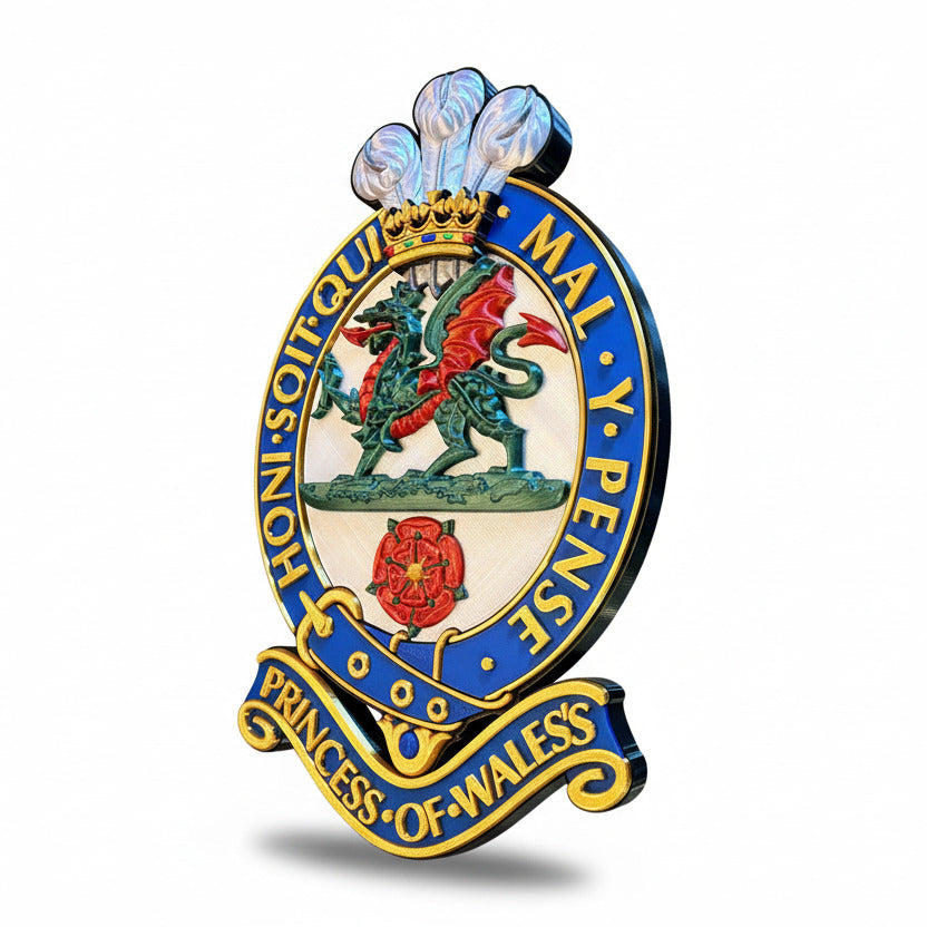 Princess Of Wales's Royal Regiment Cap Badge Full Colour