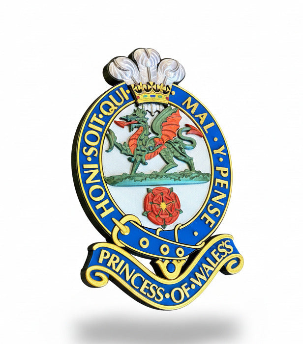 Princess Of Wales's Royal Regiment Cap Badge Full Colour