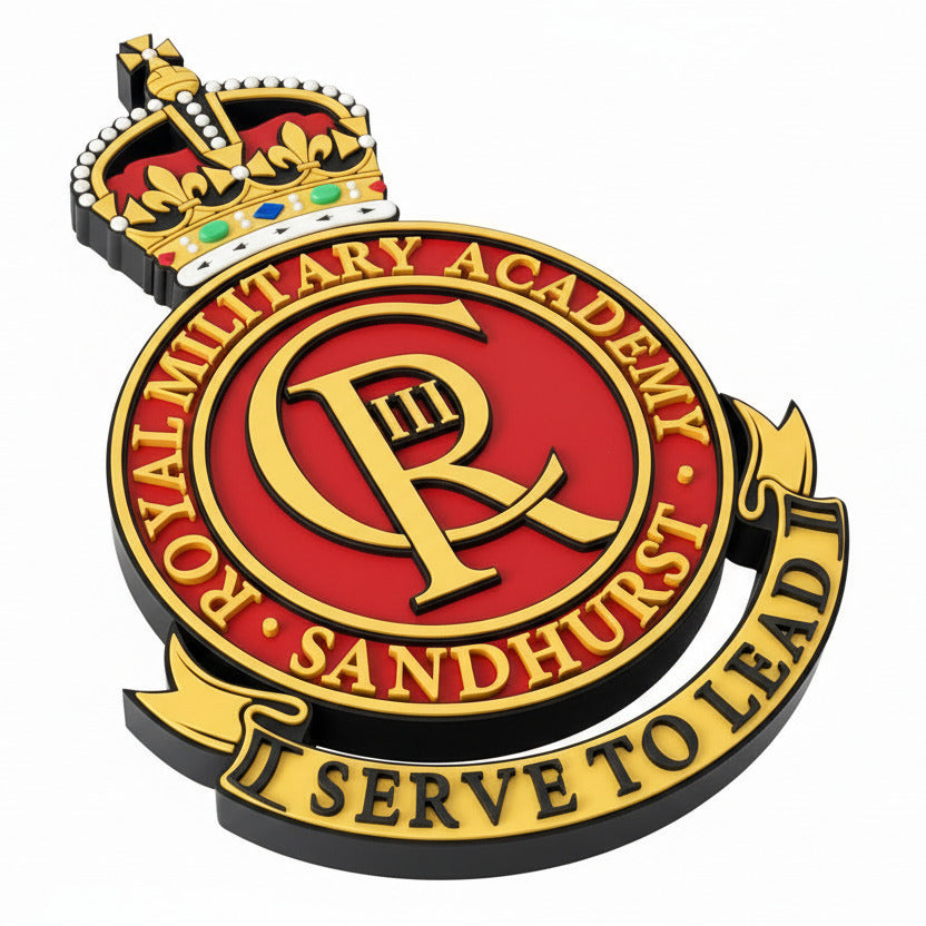 Royal Military Academy Sandhurst Kings Crown Cap Badge
