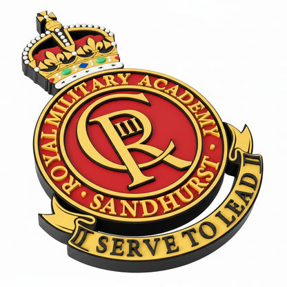Royal Military Academy Sandhurst Kings Crown Cap Badge