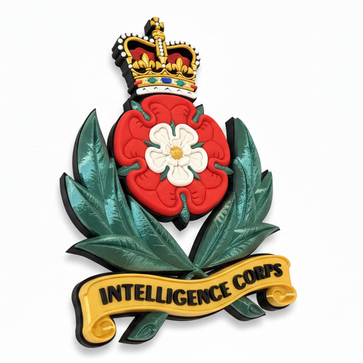 Intelligence Corps Cap Badge Queens Crown